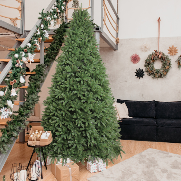 【Old Code:70209104】12ft Automatic Tree Structure PVC Material 7794 Tips Christmas Tree Green