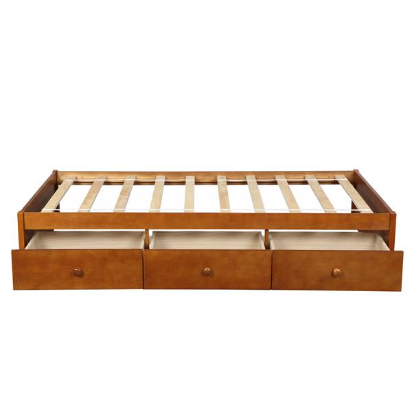 . Twin Size Platform Storage Bed with 3 Drawers