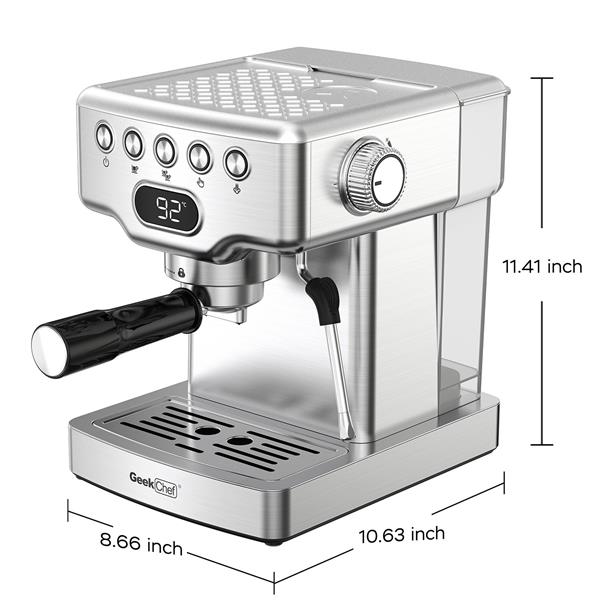 Espresso Machine,20 bar espresso machine with milk frother for latte,cappuccino,Machiato,for home espresso maker,1.8L Water Tank,Stainless Steel Complimentary ESE Filter Ban on Amazon, Temu