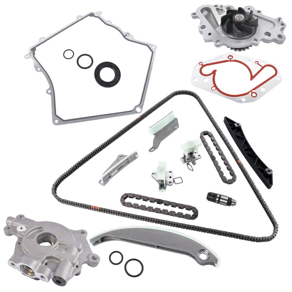 Timing Chain Kit Cover Gasket Water Pump Oil Pump for 09-10 Dodge Chrysler 2.7 4892349AA 4663674AF 4792443AB 68137973AA 4892350AA 4892351AA TCS45035 4663745AB