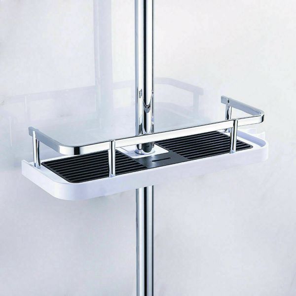 No Drilling Shower Shelf Bathroom Shower Caddy Rack Storage Organiser UK