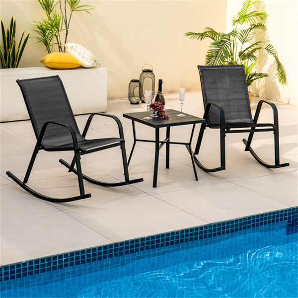 2 PCS Metal Patio Rocking Chair