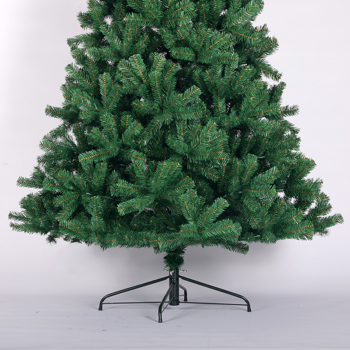 Artificial Christmas Tree Full Natural Spruce PVC Fir Tree 7.5ft Foldable Metal Stand Unlit Green 