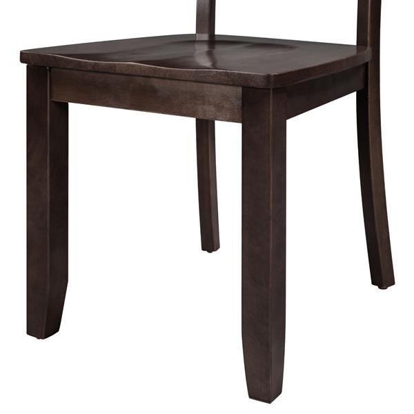 3-Piece Wood Drop Leaf Breakfast Nook Dining Table Set with 2 X-back Chairs for Small Places, Espresso