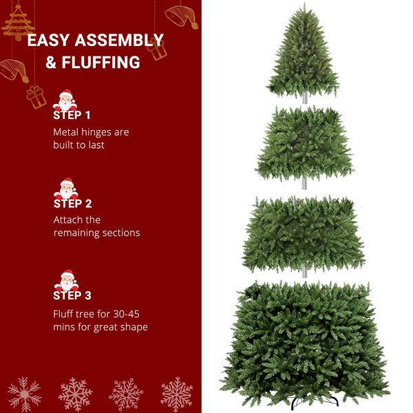 【Old Code:70209104】12ft Automatic Tree Structure PVC Material 7794 Tips Christmas Tree Green