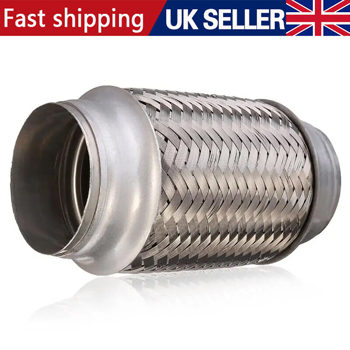 New Exhaust Flexible Pipe 2.5\\" x 6\\" Stainless Steel Flexi Repair Joint 63x 150mm