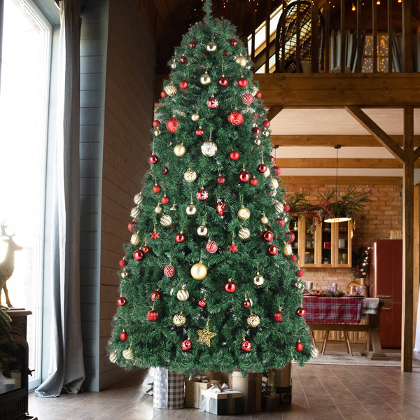 【Old Code:70209104】12ft Automatic Tree Structure PVC Material 7794 Tips Christmas Tree Green