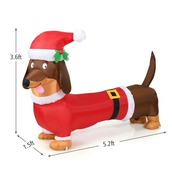 5 Feet Christmas decoration Inflatable Christmas Dog   ﻿