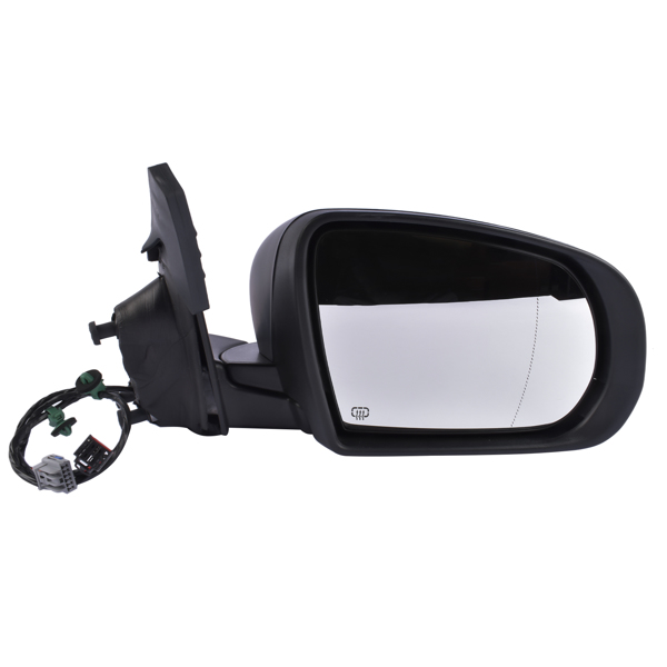 Passenger Right RH Side Black Power Heated Mirror for Jeep Compass MK/MP 17-22 1KPCH1214004 68365136AA 68368576AA 6LL30DX8AA CH1321498 CH1325175