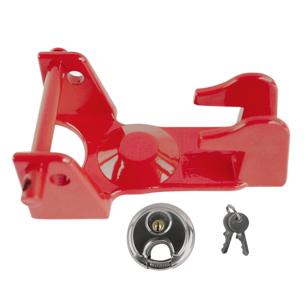 Red Gooseneck Trailer Hitch Locks Model Coupler Trailer Lock TL50 for Heavy Trailers