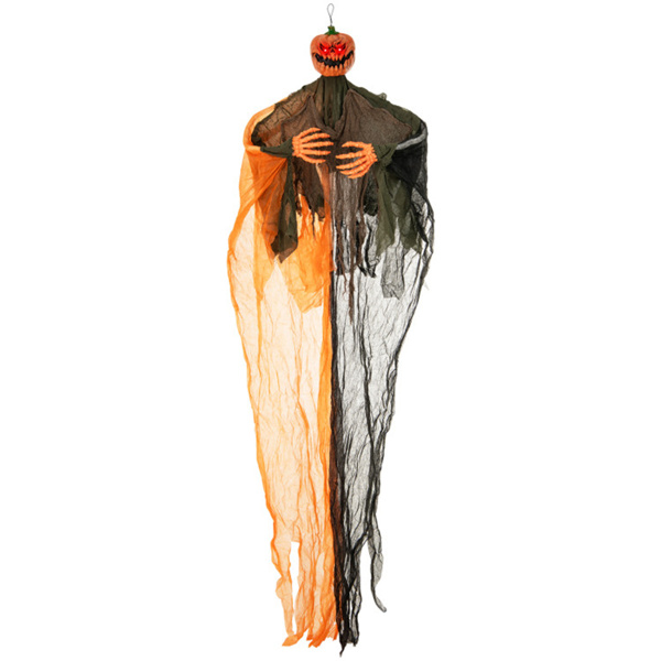 6 Feet Halloween Decoration Hanging Pumpkin Ghost Bendable Arms 