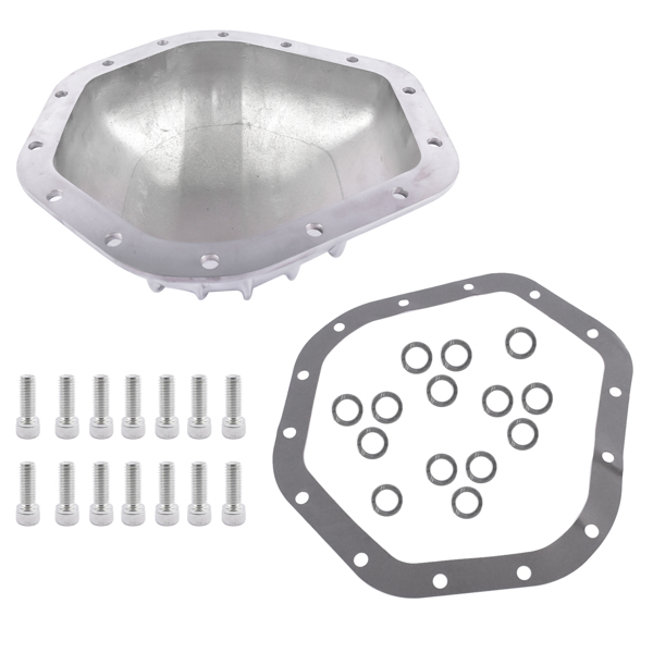 14 Bolt 10.5" Polished Aluminum Rear Differential Cover for GMC Chevy 2500 3500 Truck