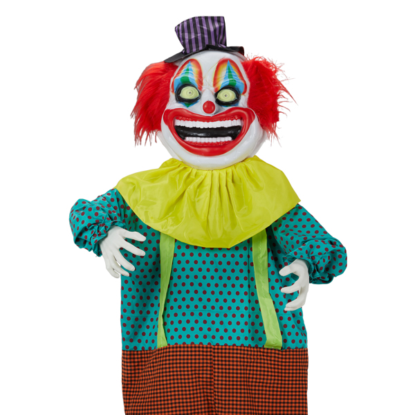 6ft Yellow Eyed Clown Outdoor Halloween Decorations 