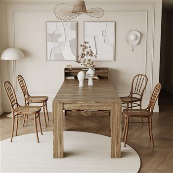 Modern Extendable Dining Table with Storage