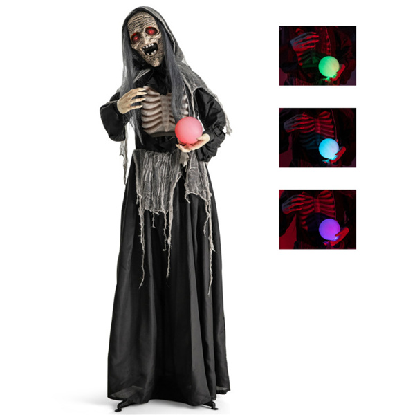 6 feet of Halloween decorations for witches with orbs