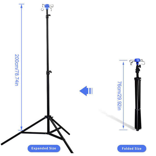 Portable IV Pole Drip Bag Stand Intravenous Foldable Pole Stand Aluminum Alloy