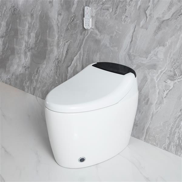 Smart Toilet with Bidet Built in, Smart Bidet Toilet Seat with AUTO Open&Close and Remote Control, Tankless Toilet with Full Wash, Kid Wash, Lady Care Wash, Bidet with Warm Water and Air Dryer