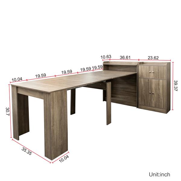 Modern Extendable Dining Table with Storage