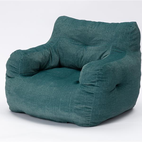 010-Soft Velvet Fabric Bean Bag Chair Filled With Memory Sponge,Green