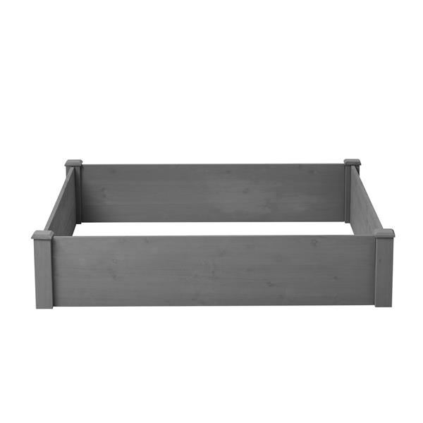 48x48x10 英寸高架花坛，户外木质花箱，地面覆盖，免工具组装-9