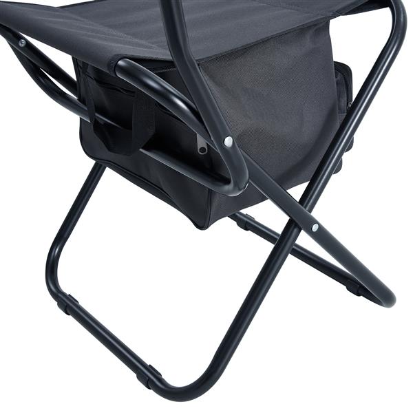 4-piece Folding Outdoor Chair with Storage Bag, Portable Chair for indoor, Outdoor Camping, Picnics and Fishing,Grey