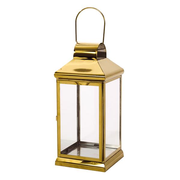 16"H STAINLESS STEEL LANTERN