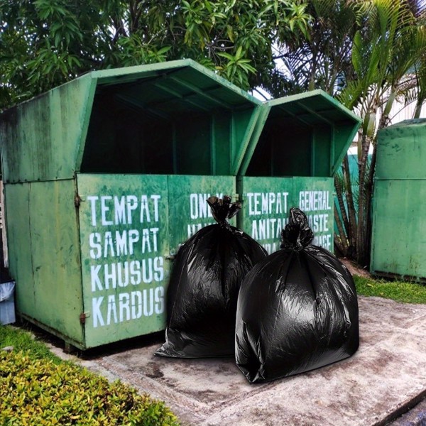 Plastics 13 Gallon Trash Bags (1.6 MIL - 100PCS) 23" x 27" - Large Heavy Duty Can Liners - Plastic Black Garbage Bags for Lawn, Leaf, Contractor, Yard (50pcs per pack, 2 packs totaling 100pcs)