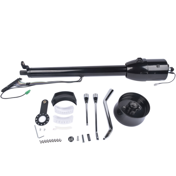 Black Painted Street/Hot Rod Tilt 28" Steering Column Floor Shift Auto No Key Black Paintable