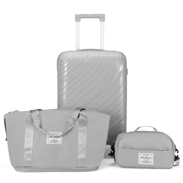 Luggage Sets 3 Piece, PP Luggage Set, Suitcases with Wheels, Hardside Hard Shell Travel Luggage with TSA Lock