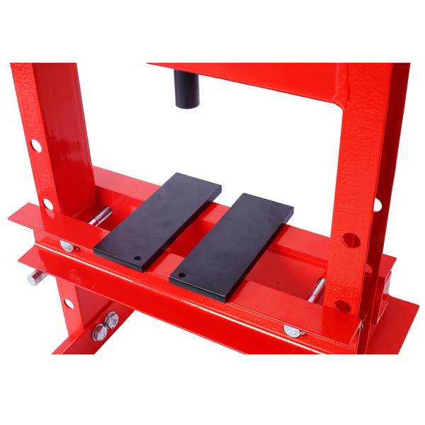 Hydraulic 6 Ton H-Frame Garage Floor Adjustable Shop Press with Plates, 6T,red