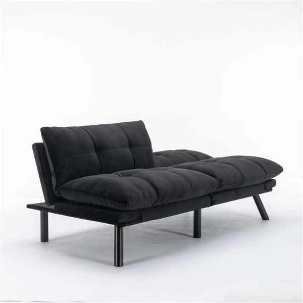 Black Convertible Folding Modern sofa Bed