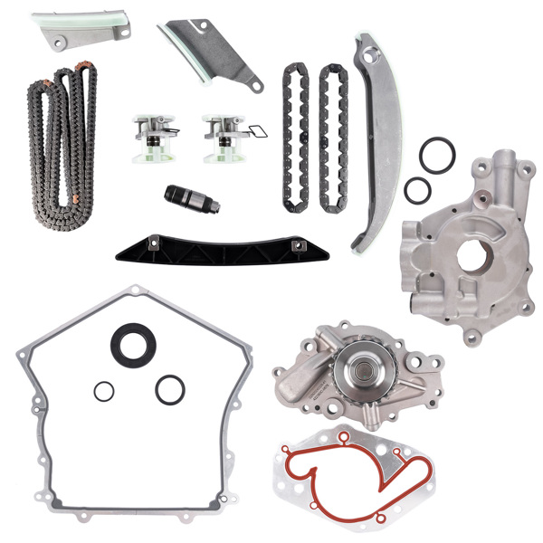 Timing Chain Kit Cover Gasket Water Pump Oil Pump for 09-10 Dodge Chrysler 2.7 4892349AA 4663674AF 4792443AB 68137973AA 4892350AA 4892351AA TCS45035 4663745AB