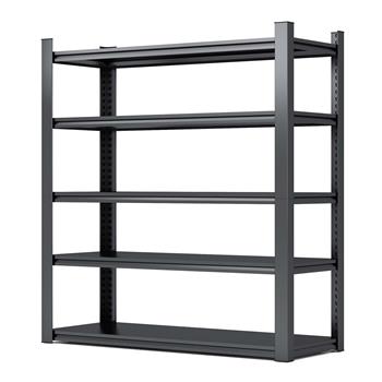 72\\"H  5 Tier Metal Shelves for Storage Garage Shelving 2000LBS Heavy Duty Storage Shelves Adjustable Garage Shelf Industrial Shelving Unit Storage Utility Rack,47.2\\"W*23.6\\"D*72\\"H,Black