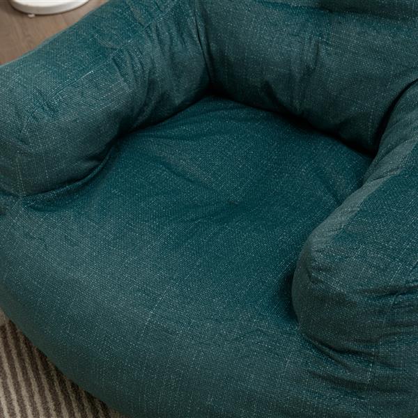 010-Soft Velvet Fabric Bean Bag Chair Filled With Memory Sponge,Green