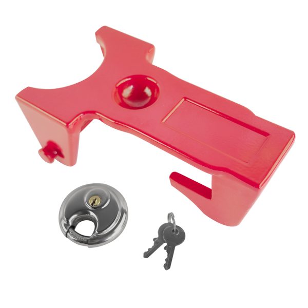 Red Gooseneck Trailer Hitch Locks Model Coupler Trailer Lock TL50 for Heavy Trailers