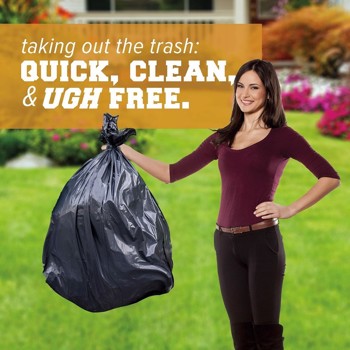 Plastics 20-25 Gallon Trash Bags (1.6 MIL - 100PCS) 23\\" x 31\\" - Large Heavy Duty Can Liners - Plastic Black Garbage Bags for Lawn, Leaf, Contractor, Yard, Outdoor use