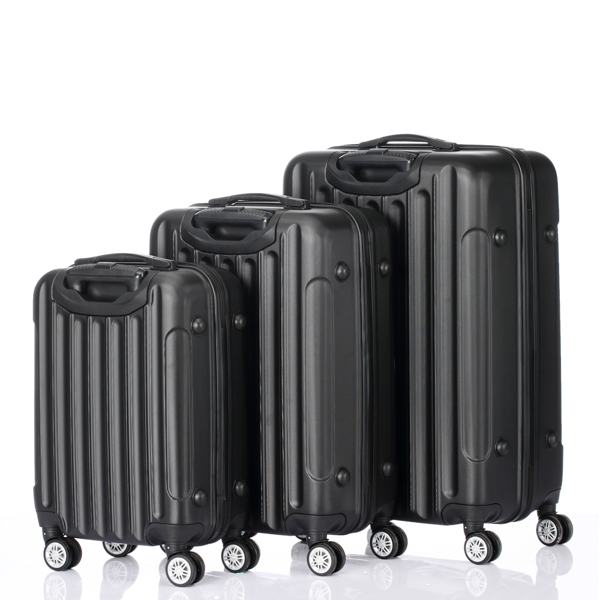 3 Pcs Suitcase Lightweight ABS Carry-on Hand Luggage 4 Spinner Wheels Trolley Case