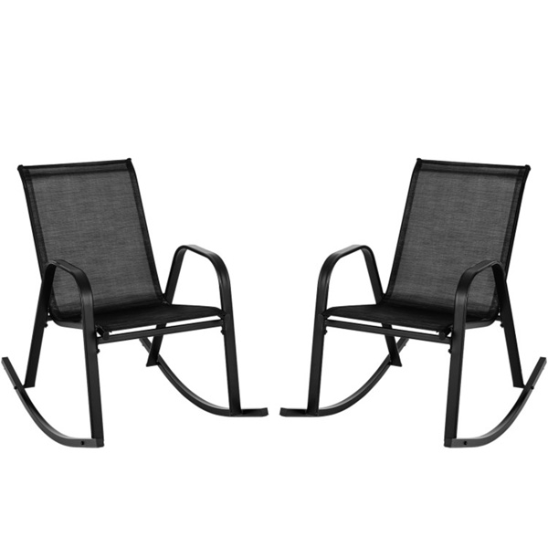 2 PCS Metal Patio Rocking Chair