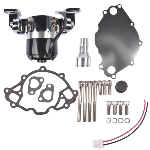 Electric Water Pump Kit Chrome for Small Block Ford 289 302 High Volume Flow