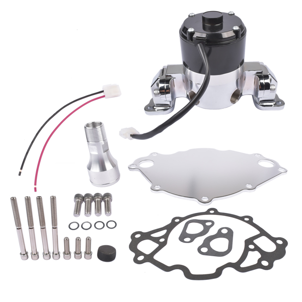 Electric Water Pump Kit Chrome for Small Block Ford 289 302 High Volume Flow