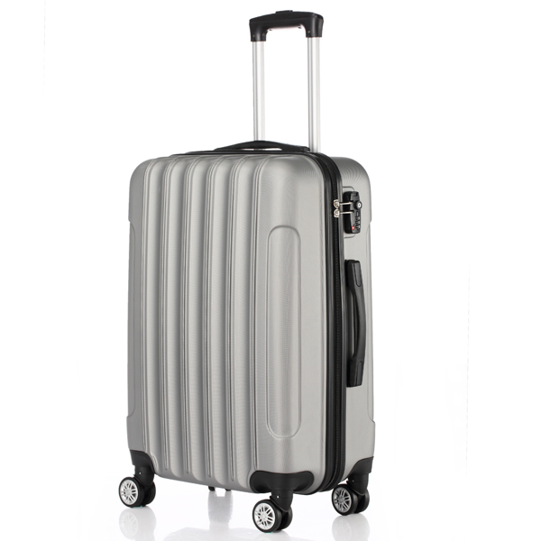 3 Pcs Suitcase Lightweight ABS Carry-on Hand Luggage 4 Spinner Wheels Trolley Case