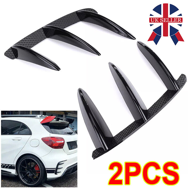 2x Rear Bumper Splitter Canard Trim For Mercedes-Benz A Class W176 A200 A250 AMG