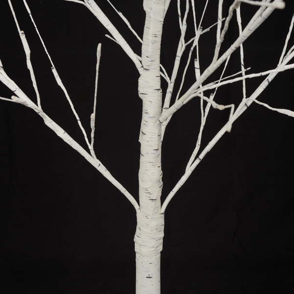 Set of Lighted Birch Tree, 4FT 48 LED/5FT 72 LED/6FT 96 LED Artificial Tree with Warm White Lights, Christmas Tree for ​Decoration Inside and Outside 