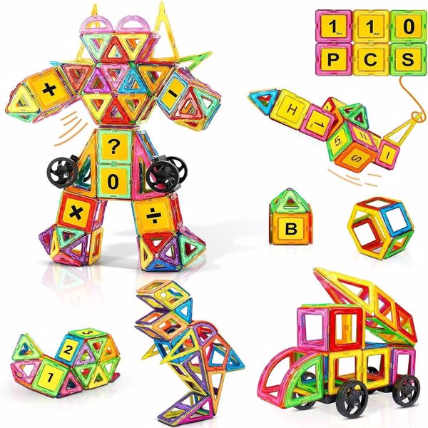 110Stk Blocks Magnetic Building Magnetische Bausteine Blöcke Kinder Spielzeug DE