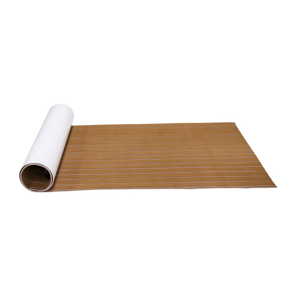 Boat Flooring, EVA Foam Boat Decking 94.5inx35in, Self Adhesive Faux Teak Marine Flooring Sheet Traction Pad for Boats Surfboard Swim Platform Floor(94.5inx35in/240cmx90cm,brown)