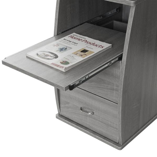 Complete Computer Workstation Desk With Storage, Grey