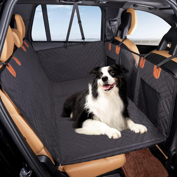 Hard Bottom Car Seat Extender, Dog Car Seat Cover for Back Seat Hard Bottom, Hard Bottom Car Seat Cover, Extender with a Hard Bottom for Large Dogs Keep The Car Clean (black, 3 seat)