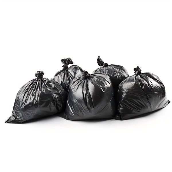 Plastics 13 Gallon Trash Bags (1.6 MIL - 100PCS) 23" x 27" - Large Heavy Duty Can Liners - Plastic Black Garbage Bags for Lawn, Leaf, Contractor, Yard (50pcs per pack, 2 packs totaling 100pcs)