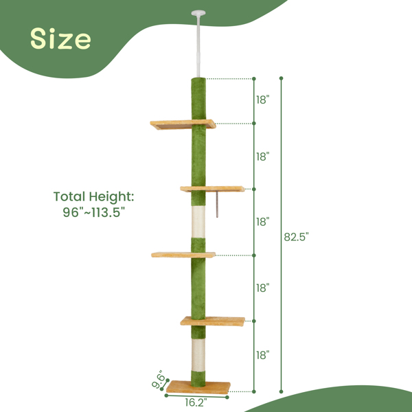 90-106inch Cat Tree Cat Tower for Indoor Cats