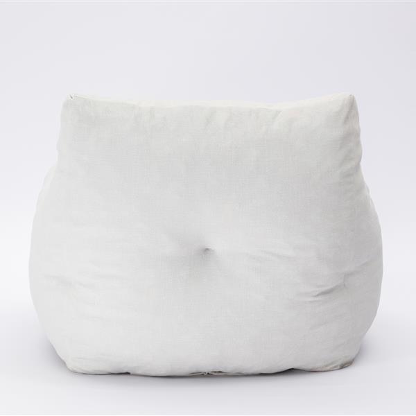 010-Soft Velvet Fabric Bean Bag Chair Filled With Memory Sponge,Ivory